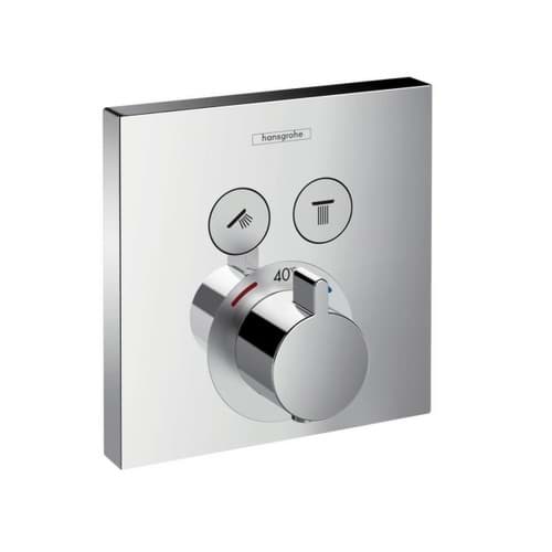 Зображення з  HANSGROHE ShowerSelect Thermostat for concealed installation for 2 functions #15763000 - Chrome