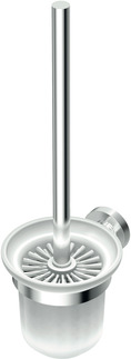 IDEAL STANDARD IOM wall mounted toilet brush and holder - frosted glass #A9119AA - Chrome resmi