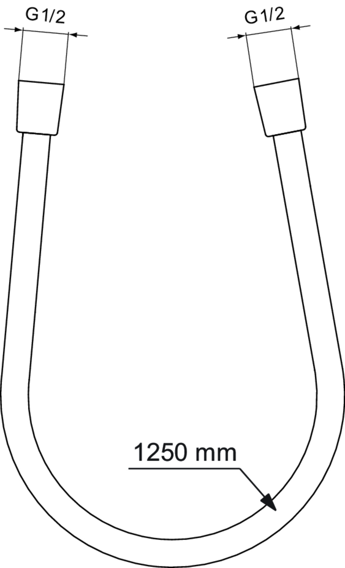 Obrázek IDEAL STANDARD Sprchová hadice Idealrain 1250 mm #BE125AA - chrom