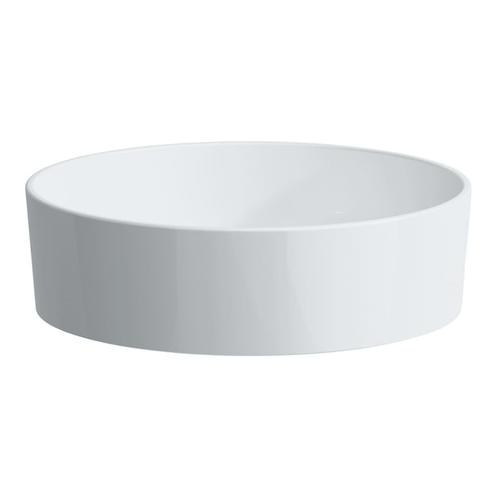 LAUFEN Kartell LAUFEN Bowl washbasin, incl. ceramic waste cover 420 x 420 x 135 mm _ 400 - White LCC (LAUFEN Clean Coat) #H8123314001121 - 400 - White LCC (LAUFEN Clean Coat) resmi