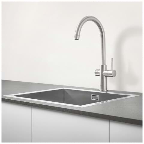 Picture of GROHE Red Duo mixer tap and boiler size L #30079DC1 - supersteel