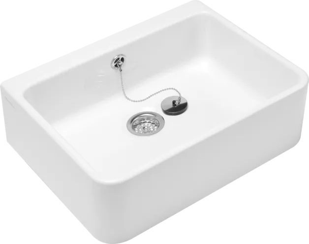 VILLEROY BOCH O.novo Sink, 595 x 500 x 200 mm, White Alpin, with overflow #63220001 resmi