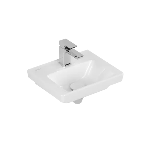 Picture of VILLEROY BOCH Subway 3.0 Handwashbasin, 370 x 305 x 130 mm, White Alpin CeramicPlus, without overflow #437038R1