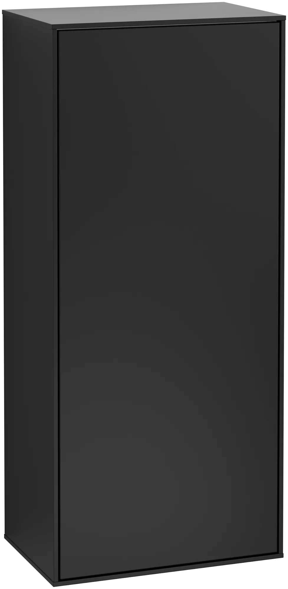 Bild von VILLEROY BOCH Finion Seitenschrank, mit Beleuchtung, 1 Tür, 418 x 936 x 270 mm, Black Matt Lacquer #G57000PD