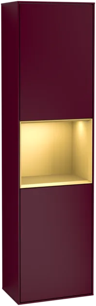 Bild von VILLEROY BOCH Finion Hochschrank, mit Beleuchtung, 2 Türen, 418 x 1516 x 270 mm, Peony Matt Lacquer / Gold Matt Lacquer #G470HFHB
