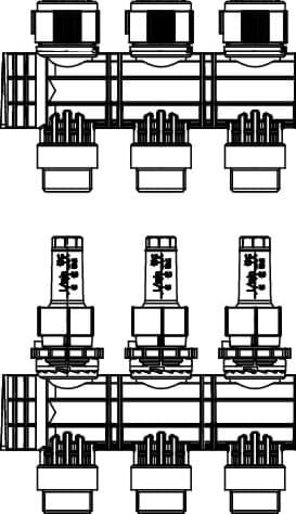 TECE TECEfloor KST-HKV 3 Anschlussmodul mit DFA, kuppelbar, O-Ring dichtend #77390030