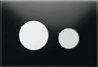 Bild von TECEloop WC-Betätigungsplatte Glas schwarz Tasten Chrom glänzend Zweimengentechnik 9240656