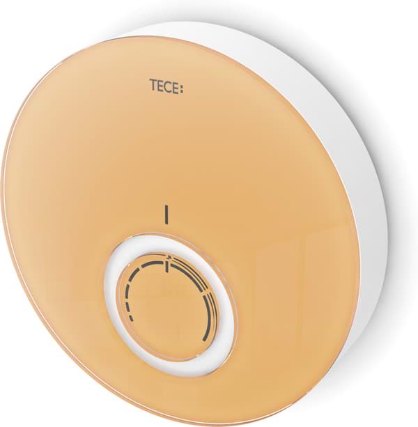 Picture of TECE TECEfloor design thermostat cover DT, orange glass, white housing 77400017