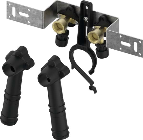 TECE TECElogo-Ax Montageeinheit 80 mm mit Wandscheibe Dimension 16 x Rp 1/2", Si-Bronze, HT-Bogenhalter #8804003