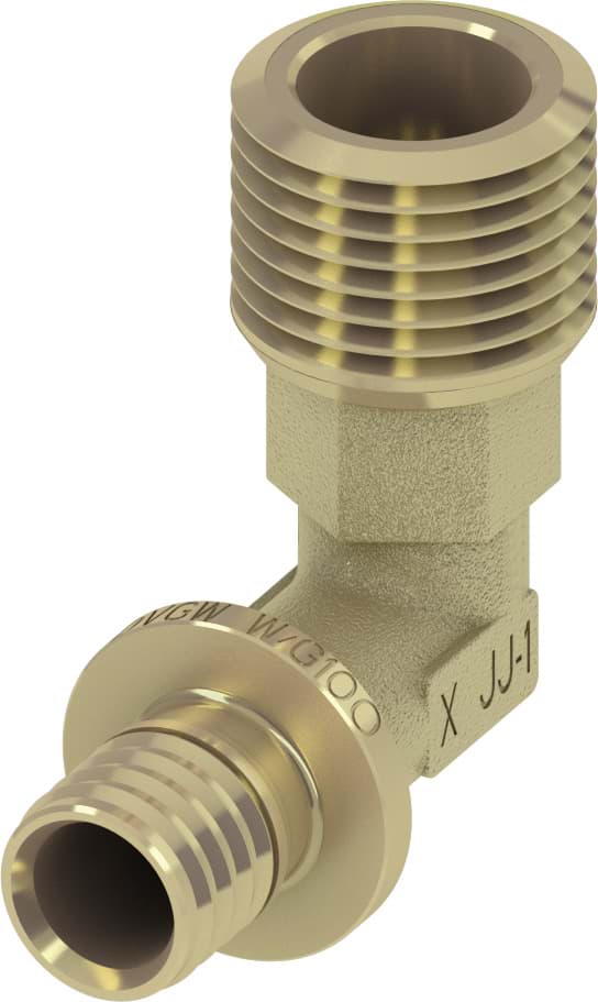 TECE TECEflex Winkelübergangsnippel Dimension 16 x R 1/2", Siliziumbronze #707801