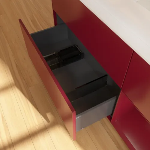 VILLEROY BOCH Finion Waschbeckenunterschrank, mit Beleuchtung, 3 Auszüge, 1200 x 603 x 501 mm, Peony Matt Lacquer / Peony Matt Lacquer / Glass White Matt #G711HBHB, Bild 7