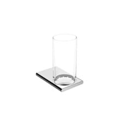 Bild von KEUCO Edition 400 Glashalter mit Glas 11550019000 - komplett mit Echtkristall-Glas chrom