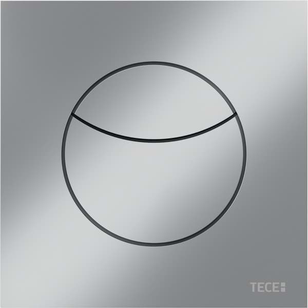 TECE TECEflushpoint pneumatische Fernauslösung für Zweimengentechnik, Feinbauset, mit eckiger Blende, Chrom matt #9240980