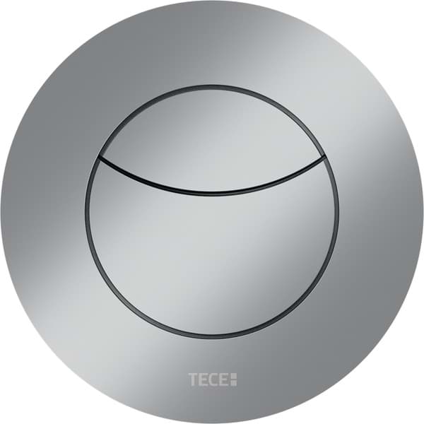 TECE TECEflushpoint pneumatische Fernauslösung für Zweimengentechnik, Feinbauset, mit runder Blende, Chrom matt #9240983