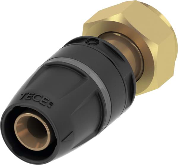 TECE TECElogo-Push screw connection, flat sealing dimension 16 x 3/4", red brass/Si-bronze #8733202 resmi