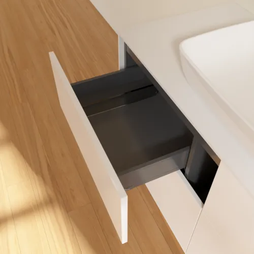 Bild von VILLEROY BOCH Finion Waschbeckenunterschrank, mit Beleuchtung, 4 Auszüge, 1200 x 603 x 501 mm, White Matt Lacquer / Glass White Matt #G79100MT