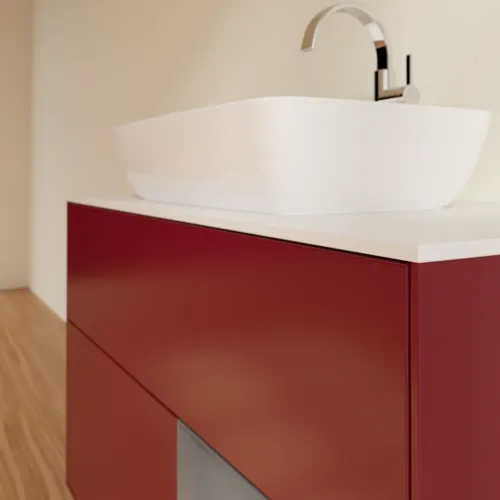 Bild von VILLEROY BOCH Finion Waschbeckenunterschrank, mit Beleuchtung, 2 Auszüge, 1000 x 603 x 501 mm, Peony Matt Lacquer / Anthracite Matt Lacquer / Glass White Matt #G781GKHB