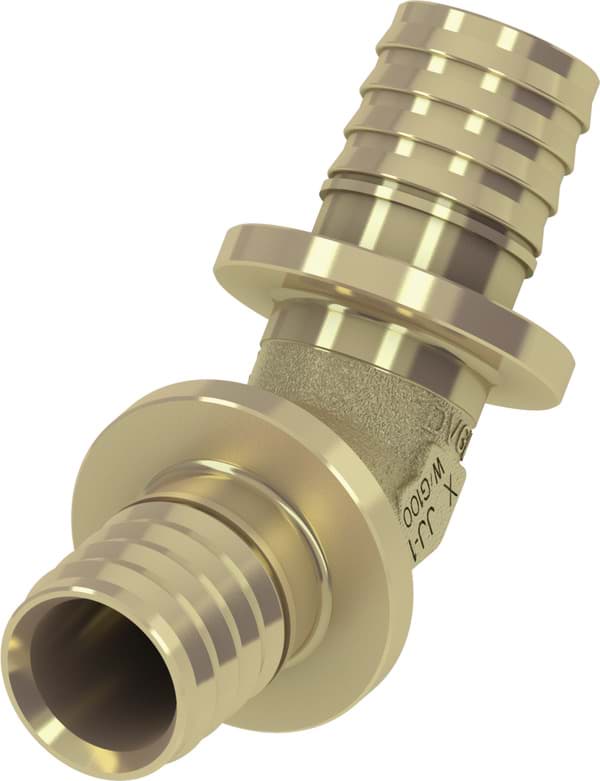 TECE TECEflex Winkelkupplung 45° Dim. 25 x 25, Standard Messing #767125