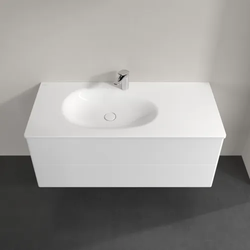 Bild von VILLEROY BOCH Antao Waschbeckenunterschrank, 2 Auszüge, 1188 x 504 x 493 mm, Front ohne Struktur, White Matt Lacquer #K06000MT