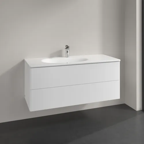 Bild von VILLEROY BOCH Antao Waschbeckenunterschrank, 2 Auszüge, 1188 x 504 x 493 mm, Front ohne Struktur, White Matt Lacquer #K06000MT