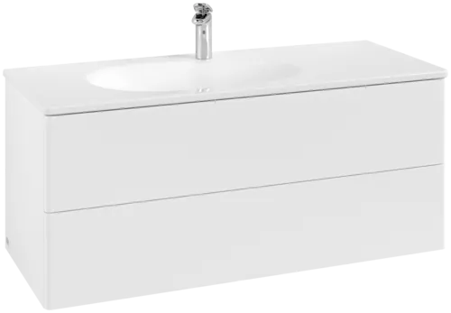 Obrázek VILLEROY BOCH Toaletní skříňka Antao, 2 výsuvy, 1188 x 504 x 492 mm, přední strana bez konstrukce, bílý matný lak #K06000MT