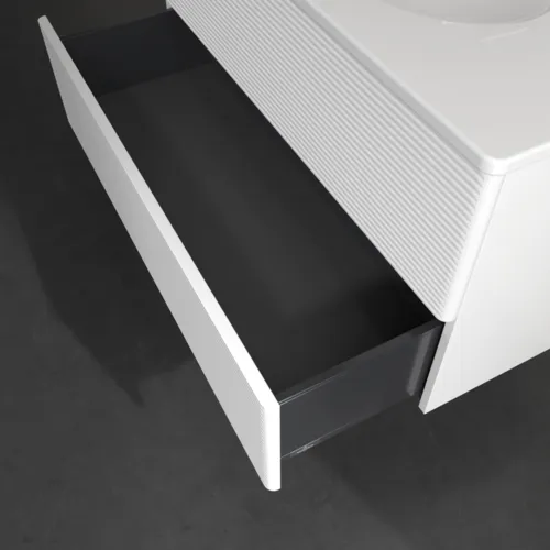 Bild von VILLEROY BOCH Antao Waschbeckenunterschrank, 2 Auszüge, 988 x 504 x 496 mm, Front mit Struktur, White Matt Lacquer #K05100MT