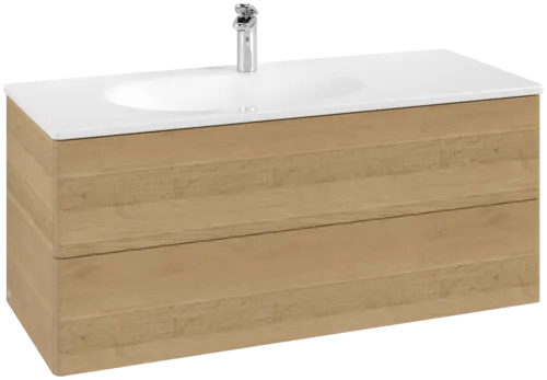 Obrázek VILLEROY BOCH Toaletní skříňka Antao, 2 výsuvy, 1188 x 504 x 492 mm, přední strana bez konstrukce, medový dub #K06000HN