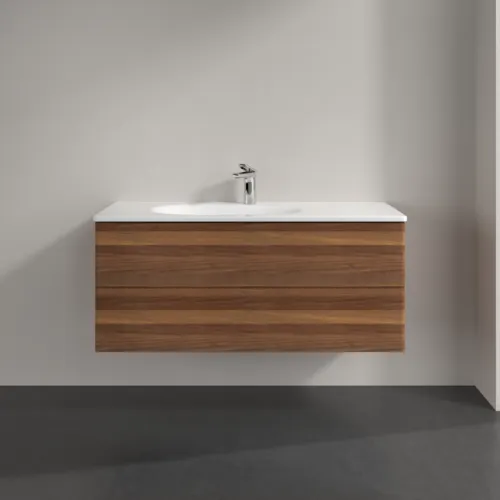 Obrázek VILLEROY BOCH Toaletní skříňka Antao, 2 výsuvy, 1188 x 504 x 492 mm, přední strana bez konstrukce, teplý ořech #K06000HM