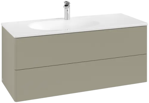 Picture of VILLEROY BOCH Antao Vanity unit, 2 pull-out compartments, 1188 x 504 x 492 mm, Front without structure, Stone Grey Matt Lacquer #K06000HK