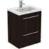 Bild von IDEAL STANDARD i.life S 50cm compact wall hung vanity unit with 2 drawers (separate handles required), coffee oak T5291NW