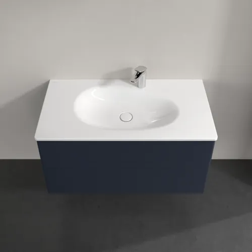Bild von VILLEROY BOCH Antao Waschbeckenunterschrank, 2 Auszüge, 988 x 504 x 496 mm, Front ohne Struktur, Midnight Blue Matt Lacquer #K05000HG