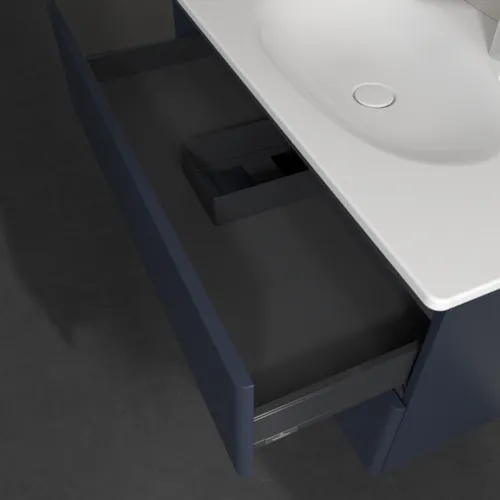 Bild von VILLEROY BOCH Antao Waschbeckenunterschrank, 2 Auszüge, 988 x 504 x 496 mm, Front ohne Struktur, Midnight Blue Matt Lacquer #K05000HG