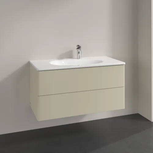 Bild von VILLEROY BOCH Antao Waschbeckenunterschrank, 2 Auszüge, 988 x 504 x 496 mm, Front ohne Struktur, Silk Grey Matt Lacquer #K05000HJ