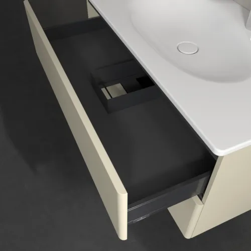 Bild von VILLEROY BOCH Antao Waschbeckenunterschrank, 2 Auszüge, 988 x 504 x 496 mm, Front ohne Struktur, Silk Grey Matt Lacquer #K05000HJ