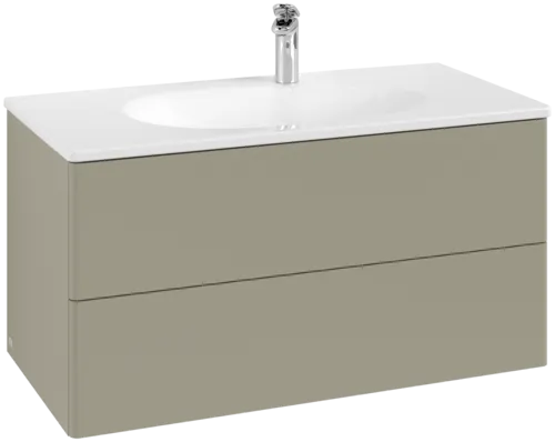 Зображення з  VILLEROY BOCH Antao Vanity unit, 2 pull-out compartments, 988 x 504 x 496 mm, Front without structure, Stone Grey Matt Lacquer #K05000HK