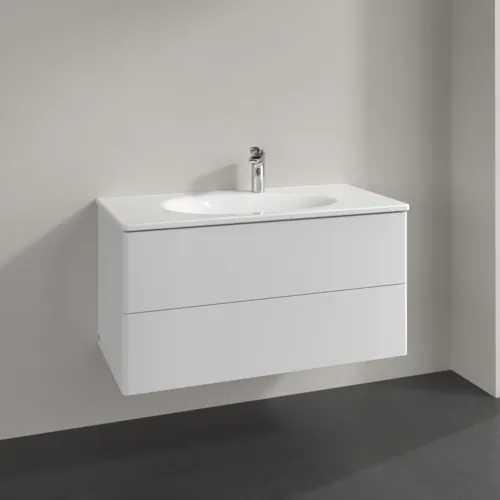 Bild von VILLEROY BOCH Antao Waschbeckenunterschrank, 2 Auszüge, 988 x 504 x 496 mm, Front ohne Struktur, Glossy White Lacquer #K05000GF