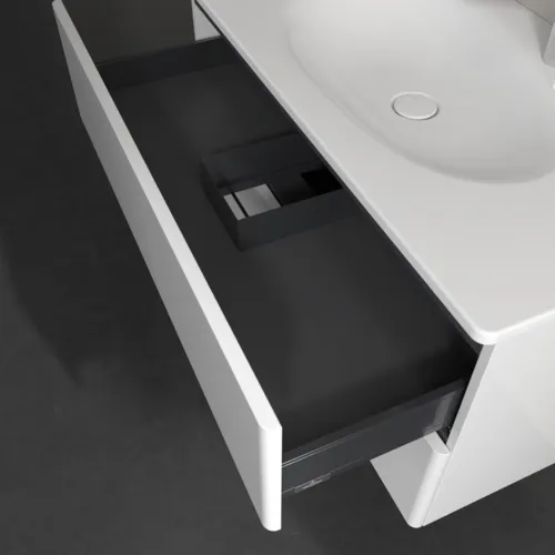 Bild von VILLEROY BOCH Antao Waschbeckenunterschrank, 2 Auszüge, 988 x 504 x 496 mm, Front ohne Struktur, Glossy White Lacquer #K05000GF