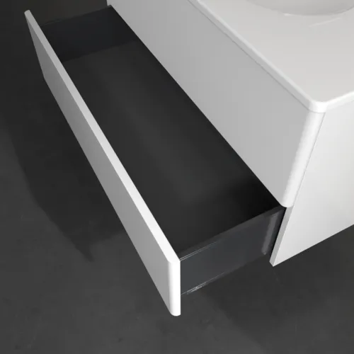 Bild von VILLEROY BOCH Antao Waschbeckenunterschrank, 2 Auszüge, 988 x 504 x 496 mm, Front ohne Struktur, Glossy White Lacquer #K05000GF