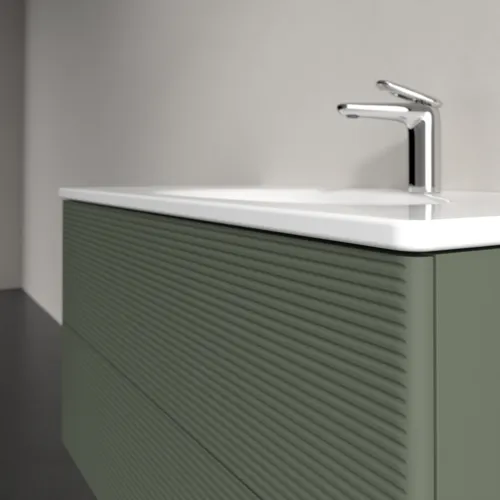 Bild von VILLEROY BOCH Antao Waschbeckenunterschrank, 2 Auszüge, 988 x 504 x 496 mm, Front mit Struktur, Leaf Green Matt Lacquer #K05100HL