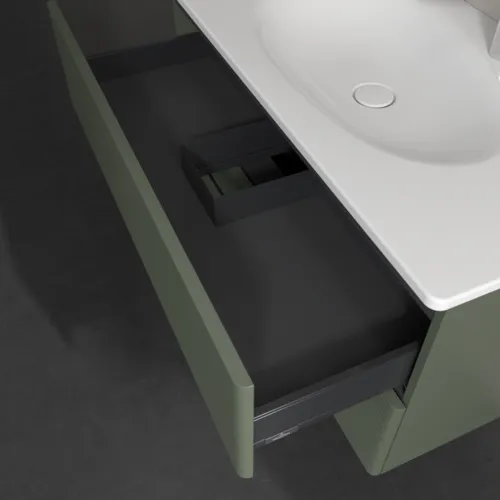 Bild von VILLEROY BOCH Antao Waschbeckenunterschrank, 2 Auszüge, 988 x 504 x 496 mm, Front mit Struktur, Leaf Green Matt Lacquer #K05100HL