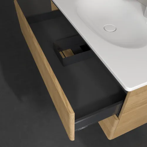 Bild von VILLEROY BOCH Antao Waschbeckenunterschrank, 2 Auszüge, 988 x 504 x 496 mm, Front mit Struktur, Honey Oak #K05100HN