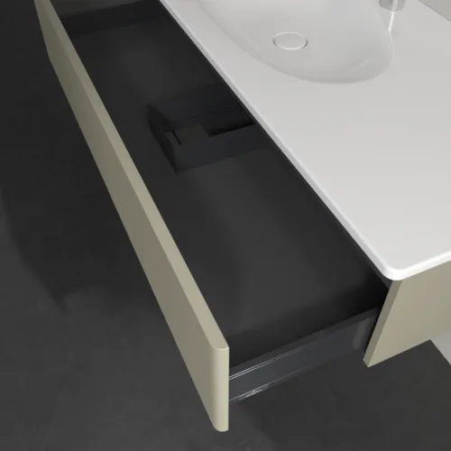 Bild von VILLEROY BOCH Antao Waschbeckenunterschrank, 1 Auszug, 1188 x 256 x 493 mm, Front mit Struktur, Stone Grey Matt Lacquer #K03100HK