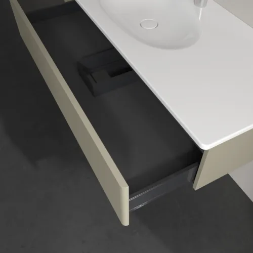 Bild von VILLEROY BOCH Antao Waschbeckenunterschrank, 1 Auszug, 1188 x 256 x 493 mm, Front mit Struktur, Stone Grey Matt Lacquer #K03100HK