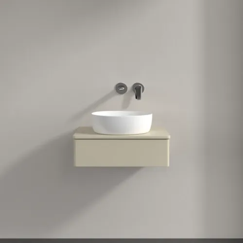 Bild von VILLEROY BOCH Antao Waschbeckenunterschrank, 1 Auszug, 600 x 190 x 500 mm, Front ohne Struktur, Silk Grey Matt Lacquer / Silk Grey Matt Lacquer #K07010HJ
