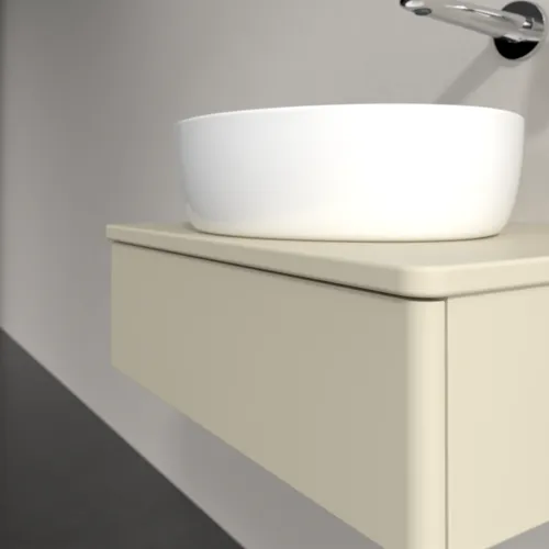 Bild von VILLEROY BOCH Antao Waschbeckenunterschrank, 1 Auszug, 600 x 190 x 500 mm, Front ohne Struktur, Silk Grey Matt Lacquer / Silk Grey Matt Lacquer #K07010HJ