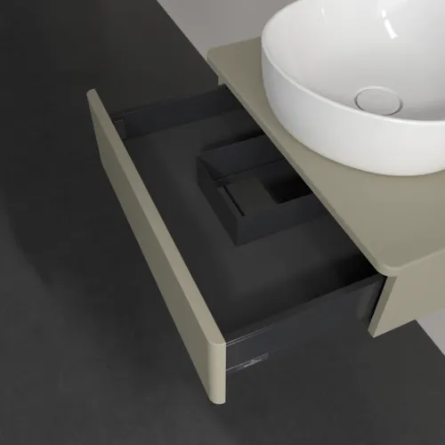 Bild von VILLEROY BOCH Antao Waschbeckenunterschrank, 1 Auszug, 600 x 190 x 500 mm, Front ohne Struktur, Stone Grey Matt Lacquer / Stone Grey Matt Lacquer #K07010HK