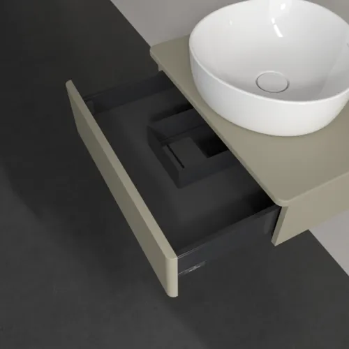Bild von VILLEROY BOCH Antao Waschbeckenunterschrank, 1 Auszug, 600 x 190 x 500 mm, Front ohne Struktur, Stone Grey Matt Lacquer / Stone Grey Matt Lacquer #K07010HK