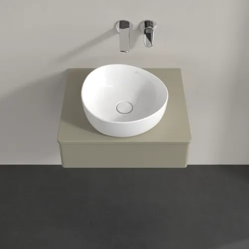 Bild von VILLEROY BOCH Antao Waschbeckenunterschrank, 1 Auszug, 600 x 190 x 500 mm, Front ohne Struktur, Stone Grey Matt Lacquer / Stone Grey Matt Lacquer #K07010HK