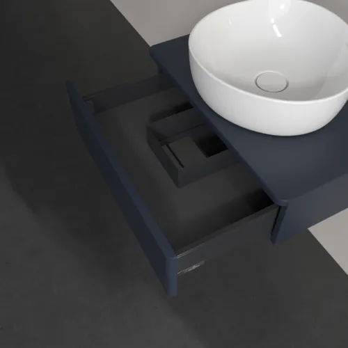 Bild von VILLEROY BOCH Antao Waschbeckenunterschrank, 1 Auszug, 600 x 190 x 500 mm, Front ohne Struktur, Midnight Blue Matt Lacquer / Midnight Blue Matt Lacquer #K07010HG