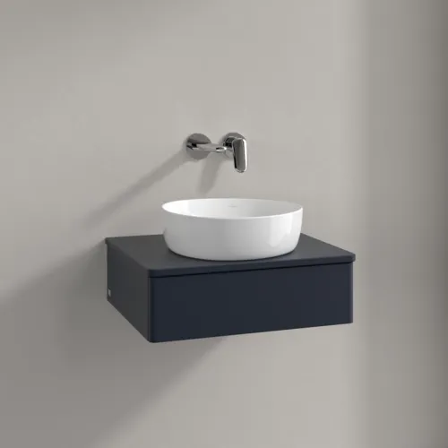 Bild von VILLEROY BOCH Antao Waschbeckenunterschrank, 1 Auszug, 600 x 190 x 500 mm, Front ohne Struktur, Midnight Blue Matt Lacquer / Midnight Blue Matt Lacquer #K07010HG